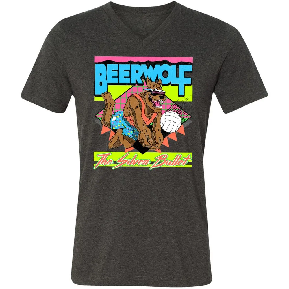 Retro Beach Wolf - Dark Grey Heather - 8