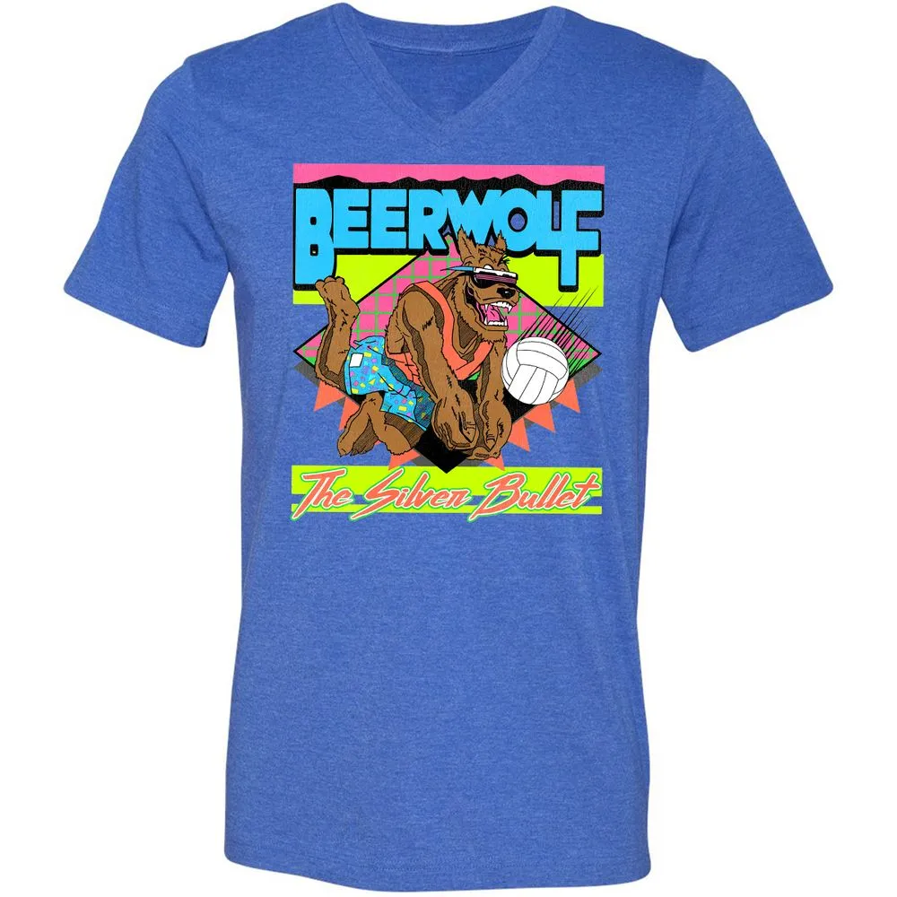 Retro Beach Wolf - Heather True Royal - 14