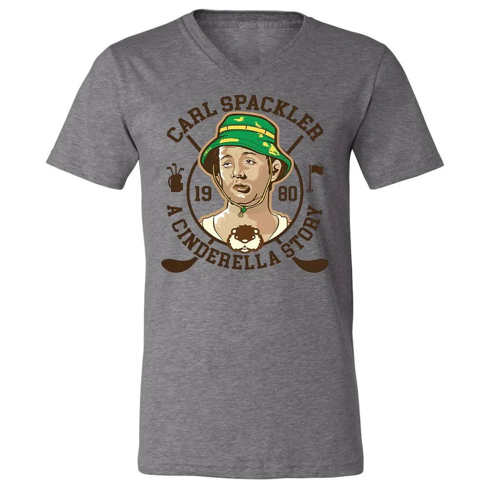Unisex V-Neck T-Shirt - JGQUFS6Y - Deep Heather - 13