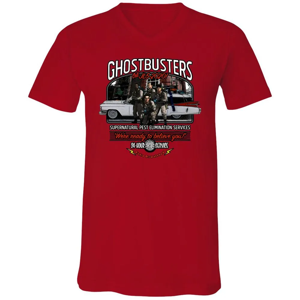 Unisex V-Neck T-Shirt - GZRNK688 - Red - 3