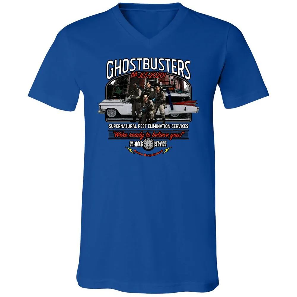 Unisex V-Neck T-Shirt - GZRNK688 - True Royal - 4