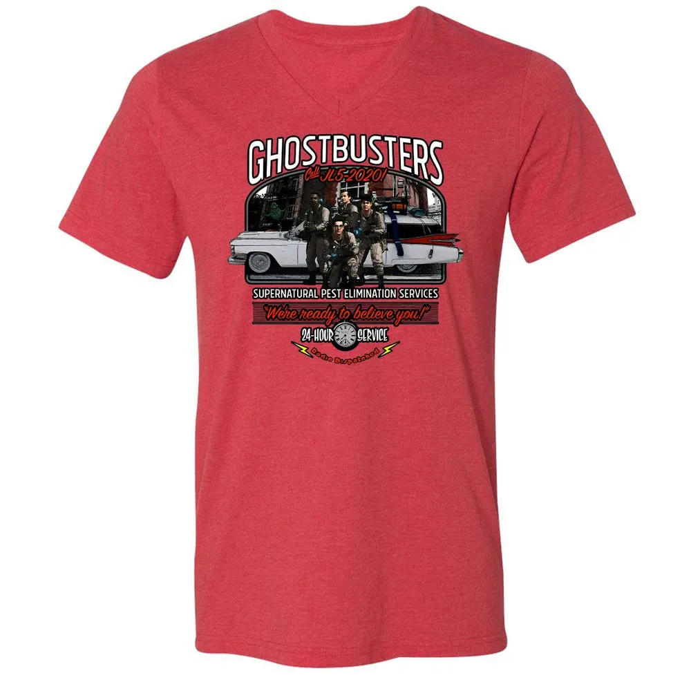 Unisex V-Neck T-Shirt - GZRNK688 - Heather Red - 5