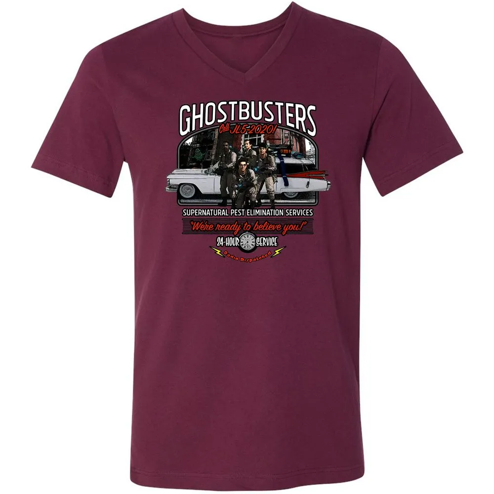 Unisex V-Neck T-Shirt - GZRNK688 - Maroon - 6