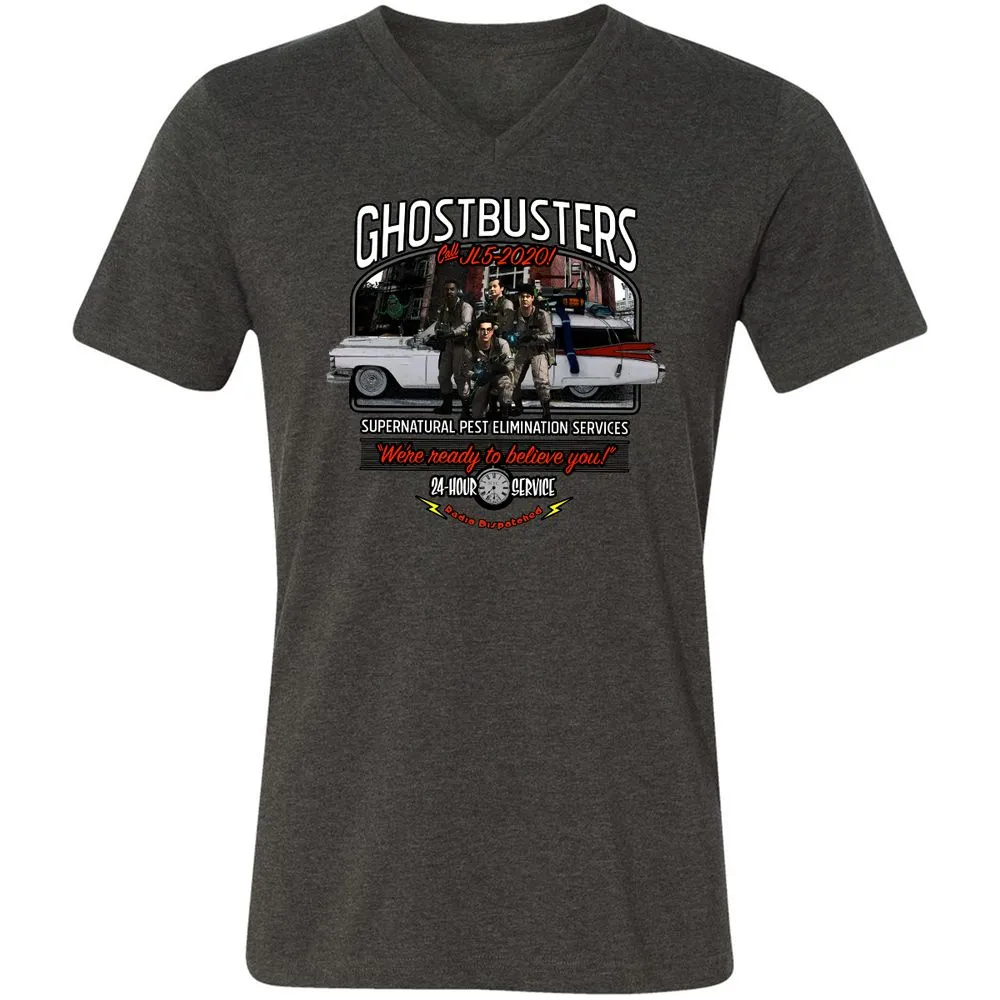 Unisex V-Neck T-Shirt - GZRNK688 - Dark Grey Heather - 8