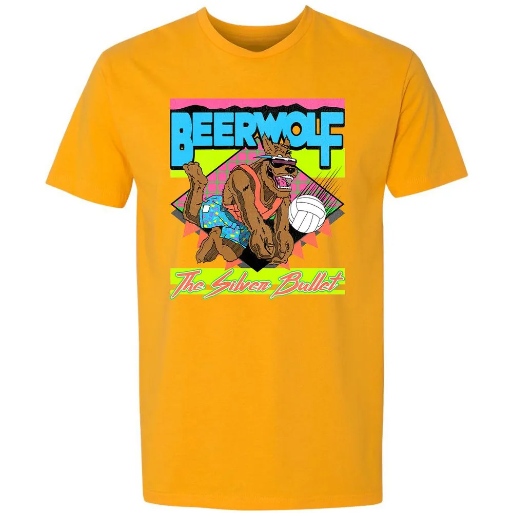 Retro Beach Wolf - Gold - 12