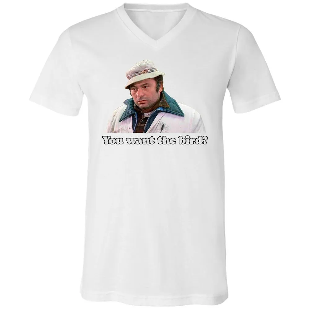 Unisex V-Neck T-Shirt - Q6R4GD3Q - White - 5