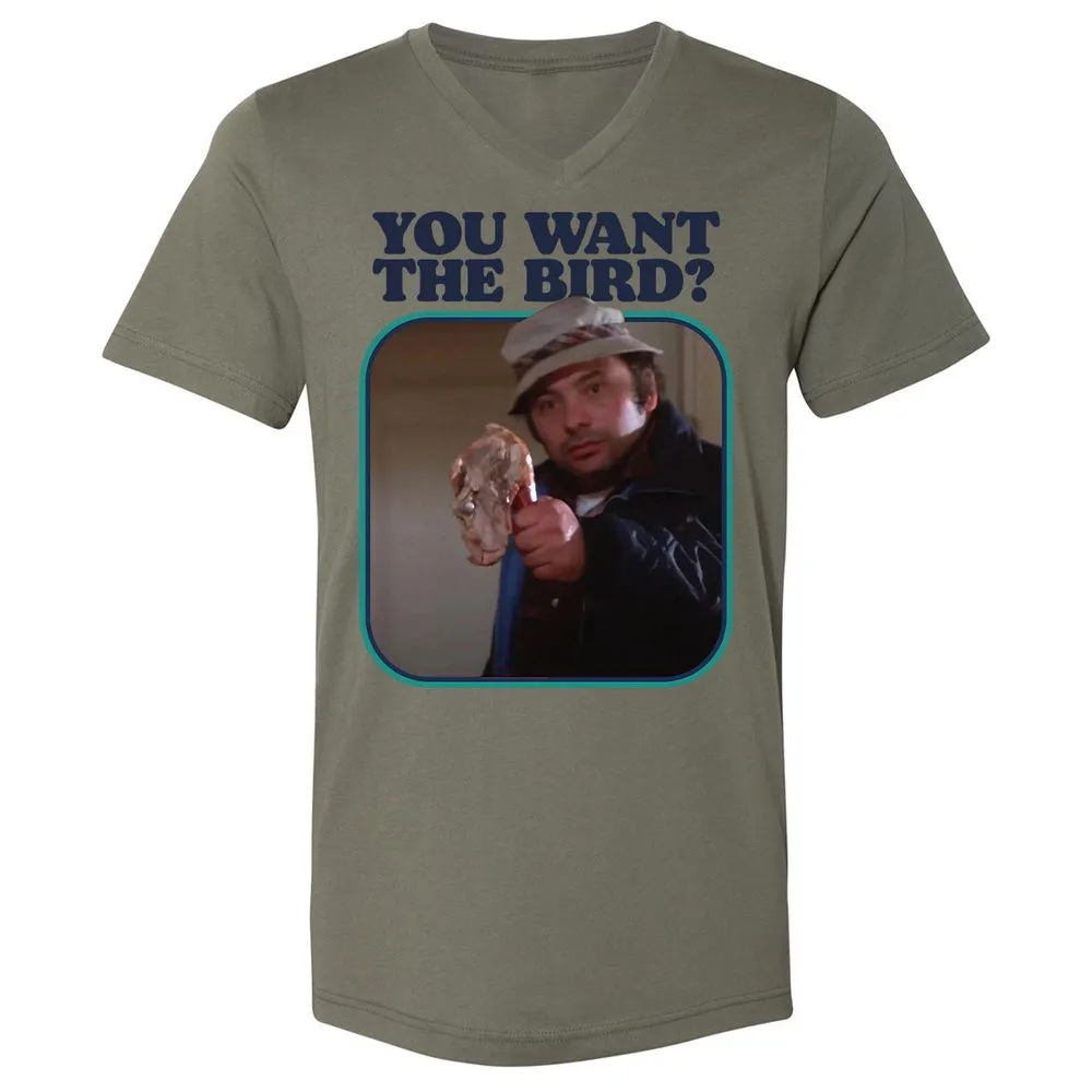 Unisex V-Neck T-Shirt - Q6R4GD3Q - Military Green - 10