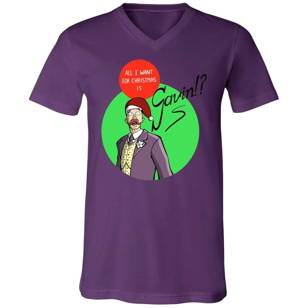 Unisex V-Neck T-Shirt - 6T6VDAM3 - Team Purple - 2