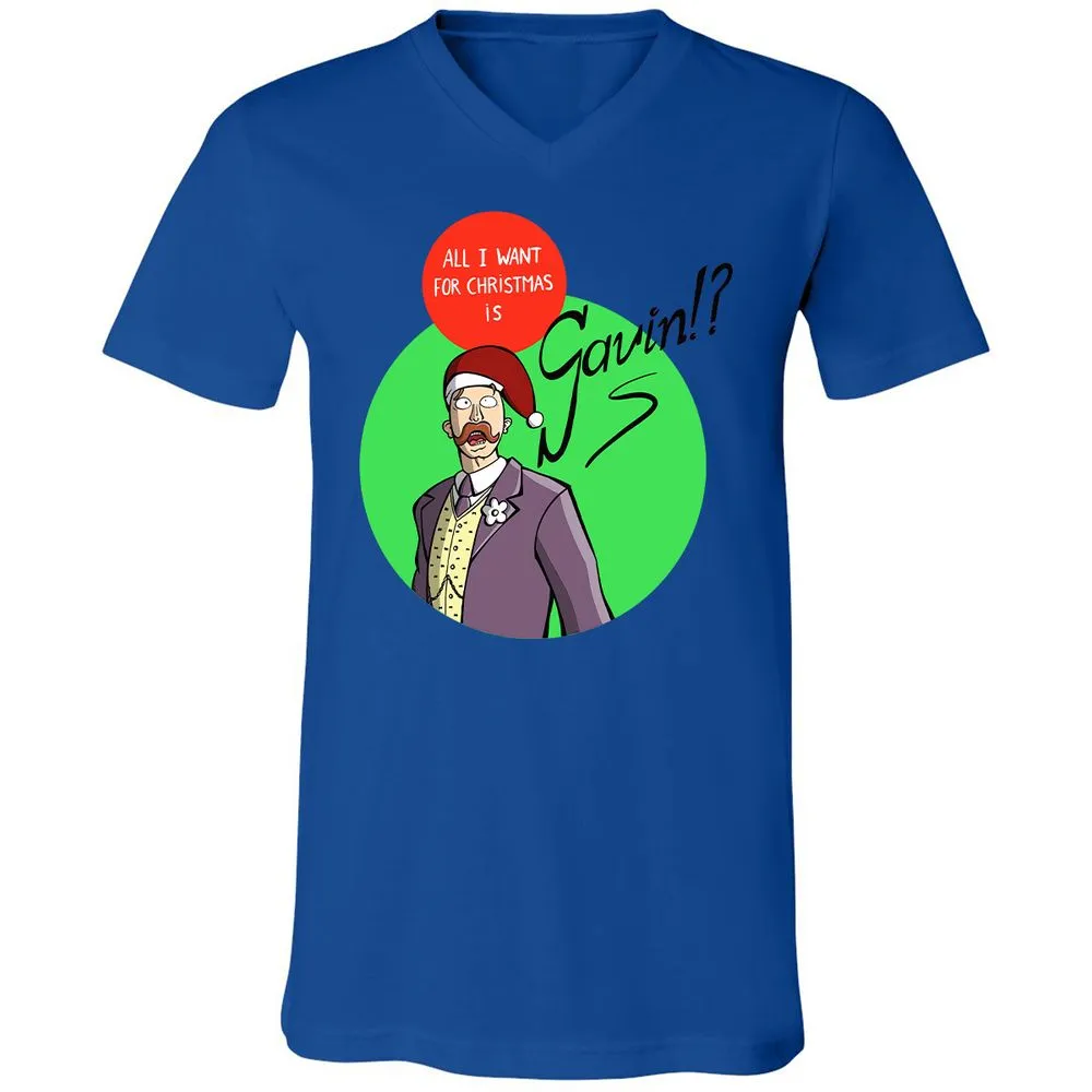 Unisex V-Neck T-Shirt - 6T6VDAM3 - True Royal - 4