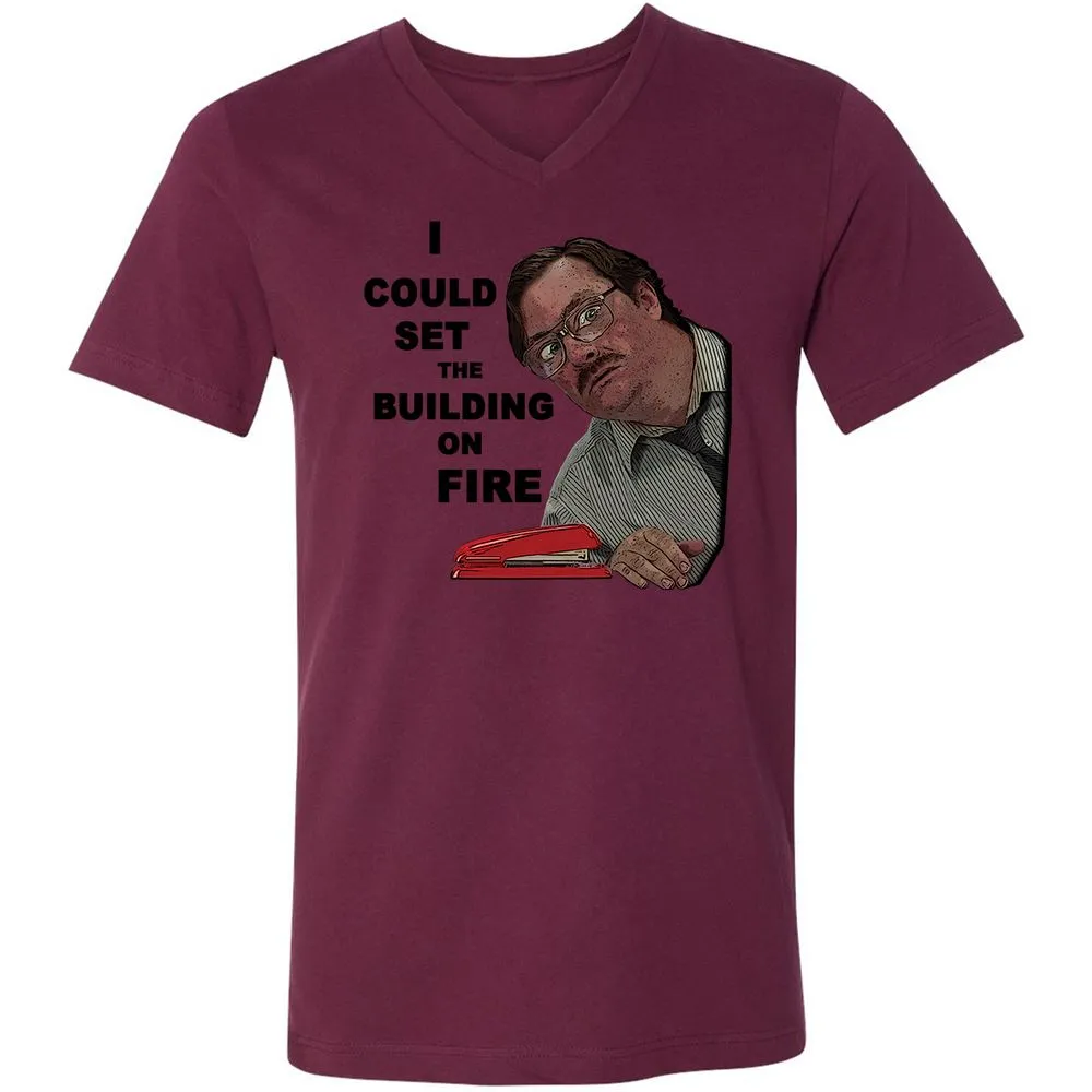 Unisex V-Neck T-Shirt - S1PAGVME - Maroon - 6