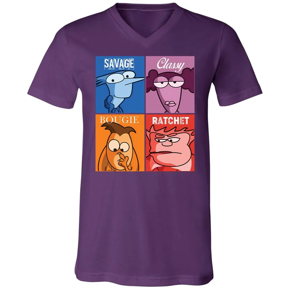 Unisex V-Neck T-Shirt - MZM7GB59 - Team Purple - 2