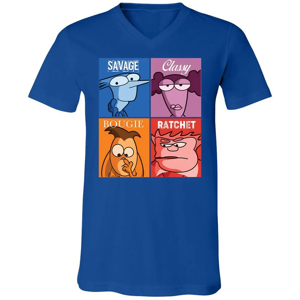 Unisex V-Neck T-Shirt - MZM7GB59 - True Royal - 4