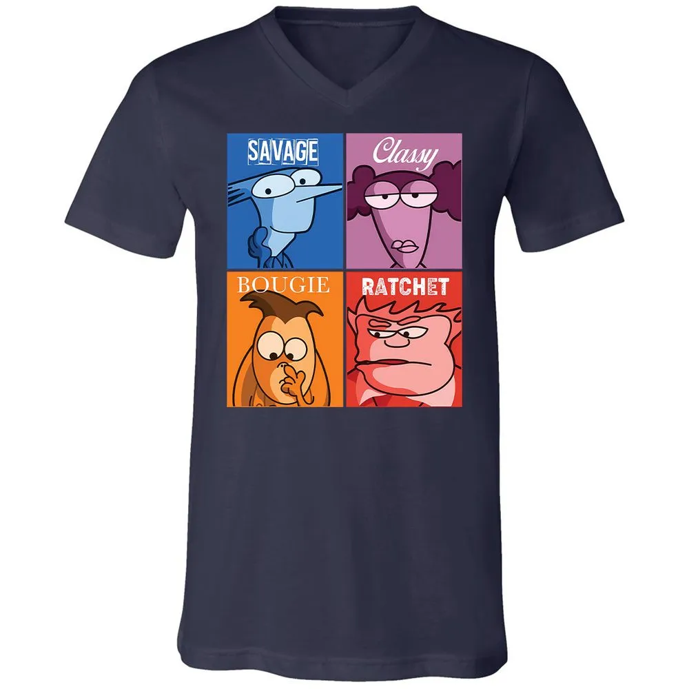 Unisex V-Neck T-Shirt - MZM7GB59 - Navy - 9