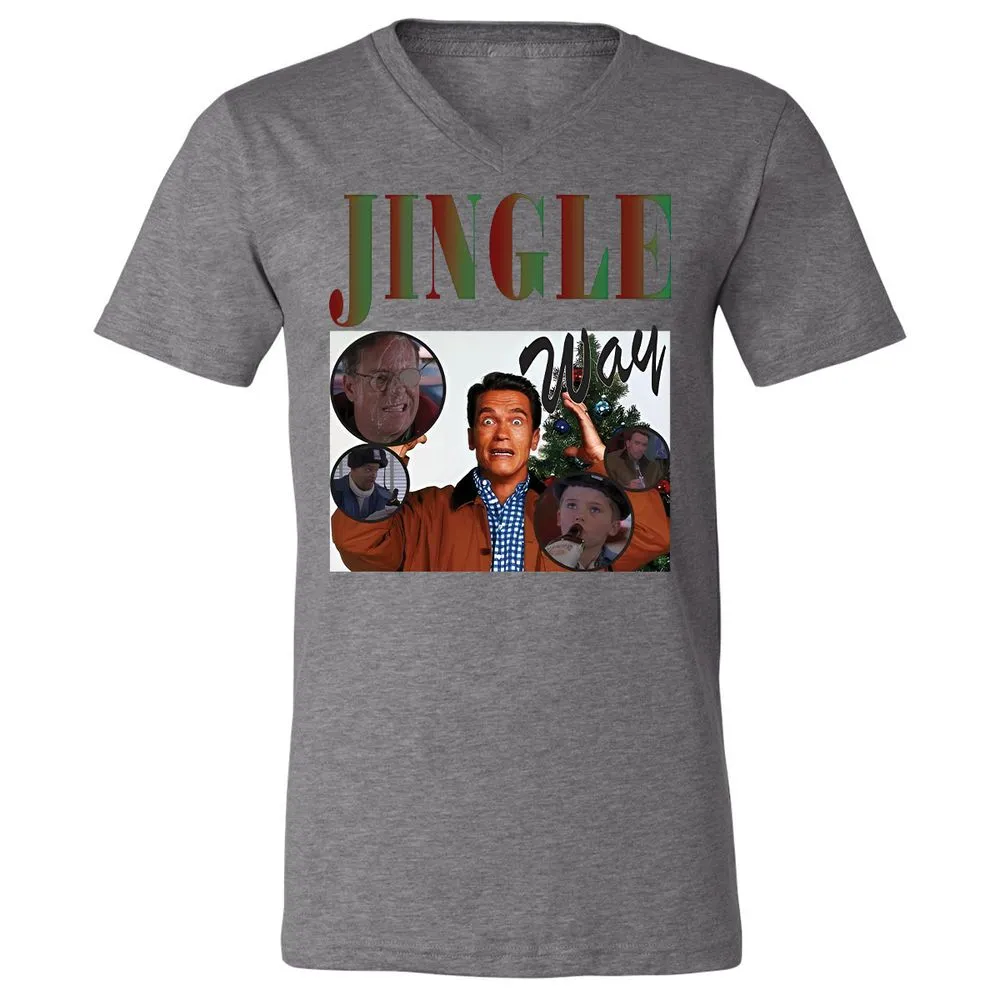 Unisex V-Neck T-Shirt - 2T9HZD3S - Deep Heather - 13