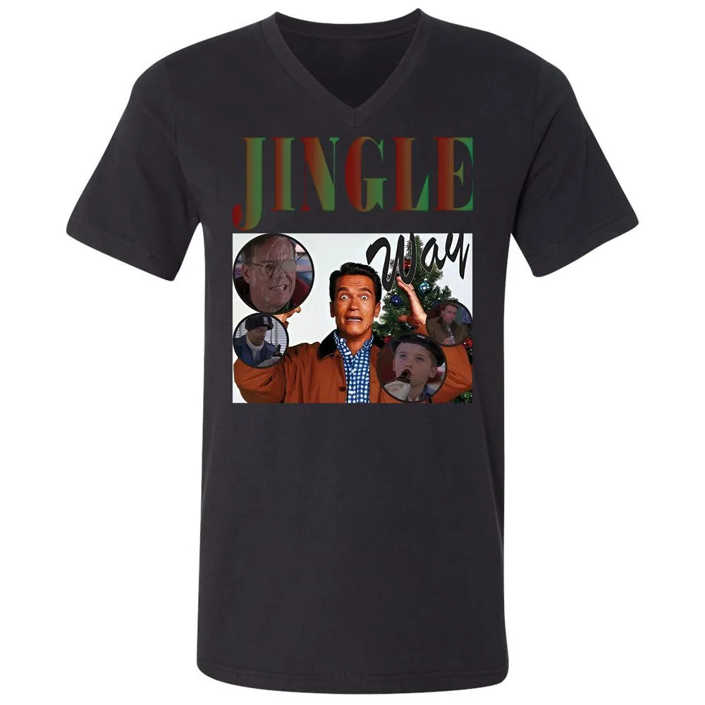 Unisex V-Neck T-Shirt - 2T9HZD3S - Black - 16