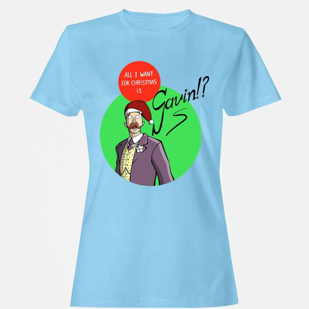 Women's T-Shirt - B5JMH1VX - Light Blue - 8
