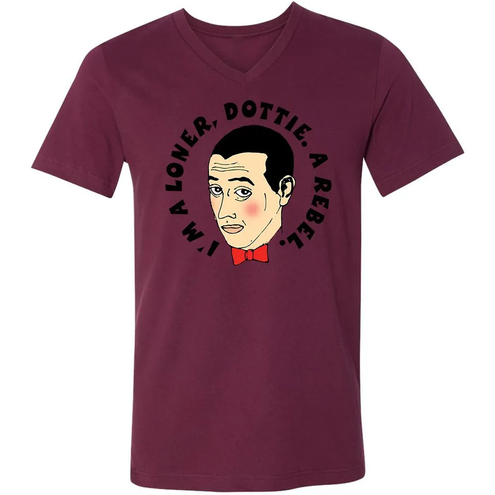 Unisex V-Neck T-Shirt - VCYUBSV3 - Maroon - 6