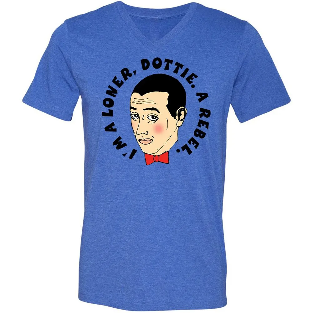 Unisex V-Neck T-Shirt - VCYUBSV3 - Heather True Royal - 14