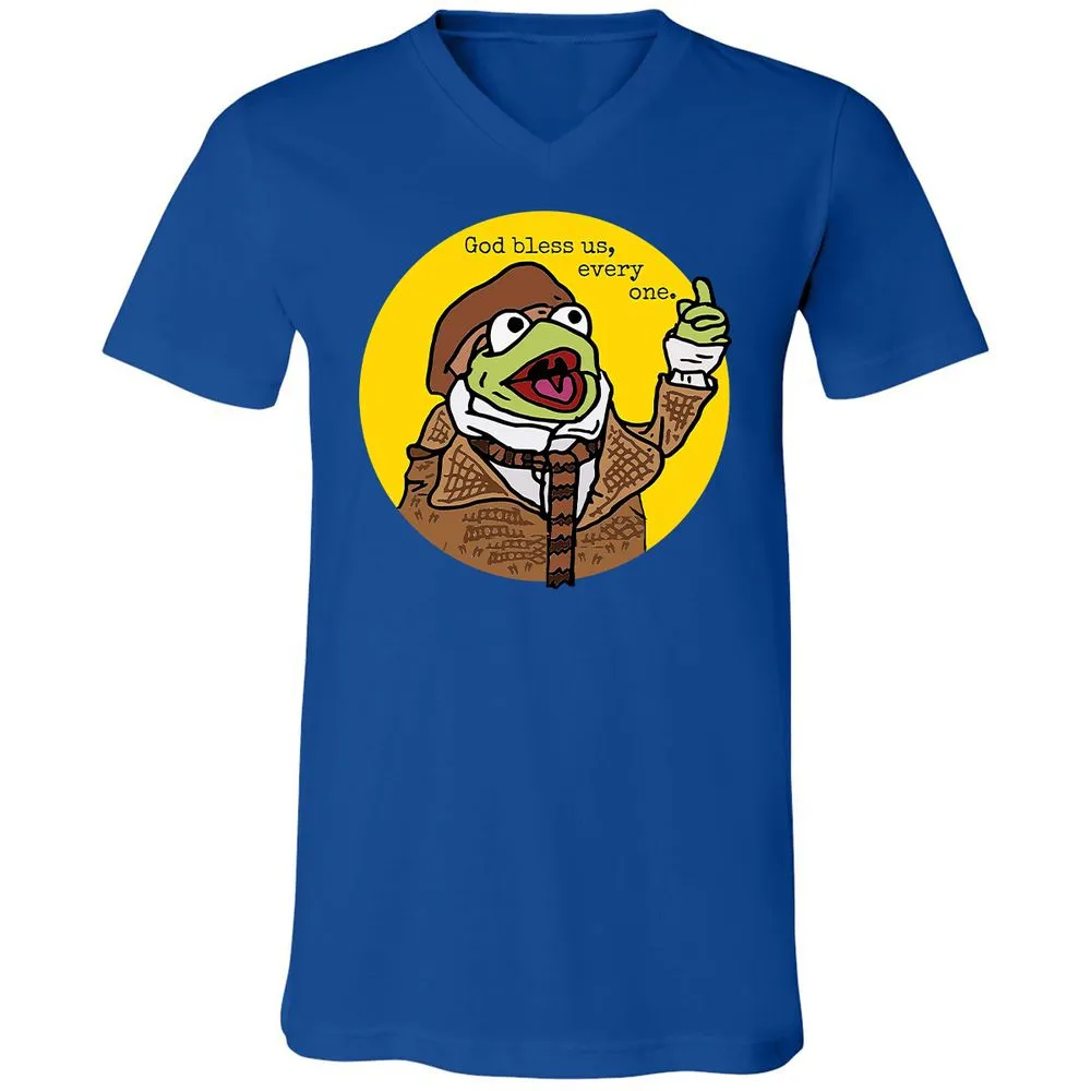 Unisex V-Neck T-Shirt - 6QR4X57F - True Royal - 4