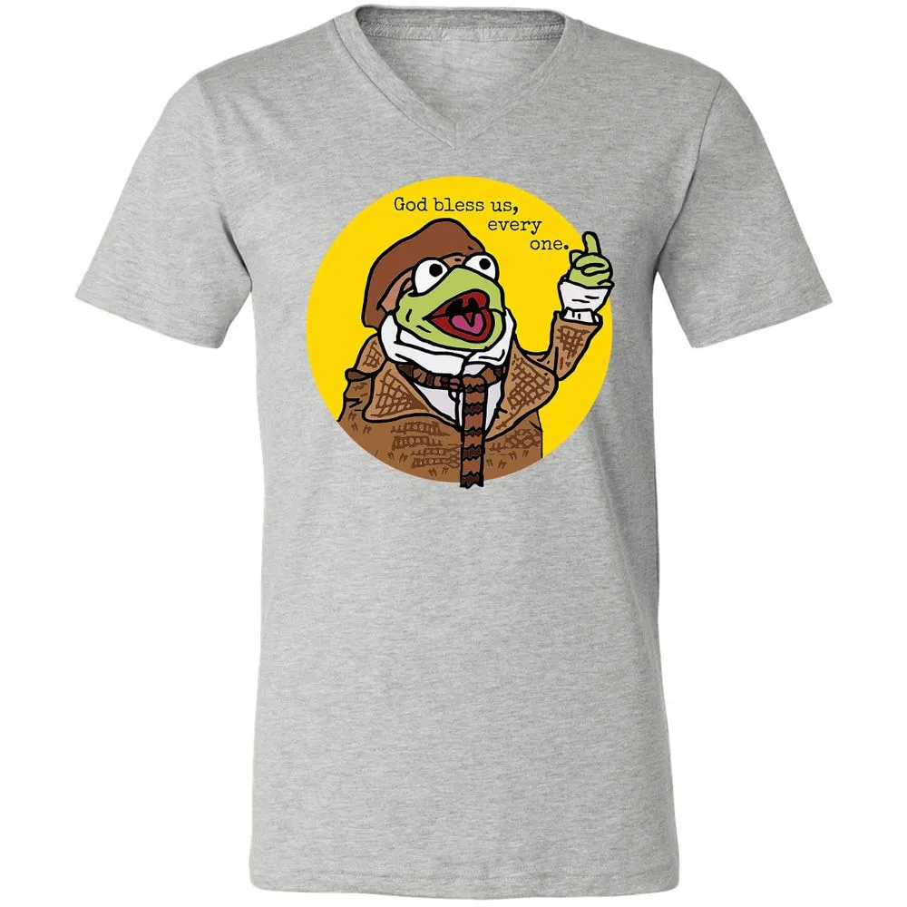 Unisex V-Neck T-Shirt - 6QR4X57F - Athletic Heather - 7