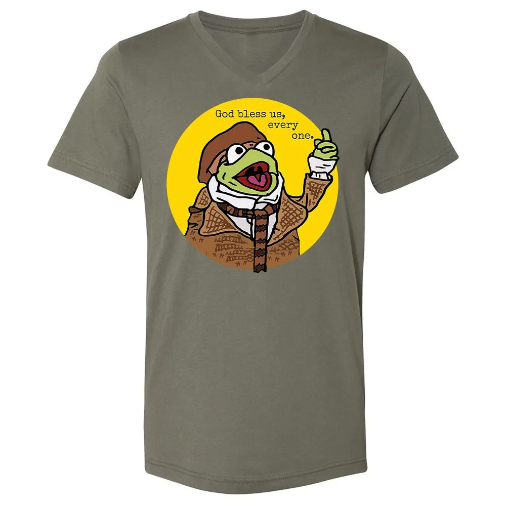 Unisex V-Neck T-Shirt - 6QR4X57F - Military Green - 10