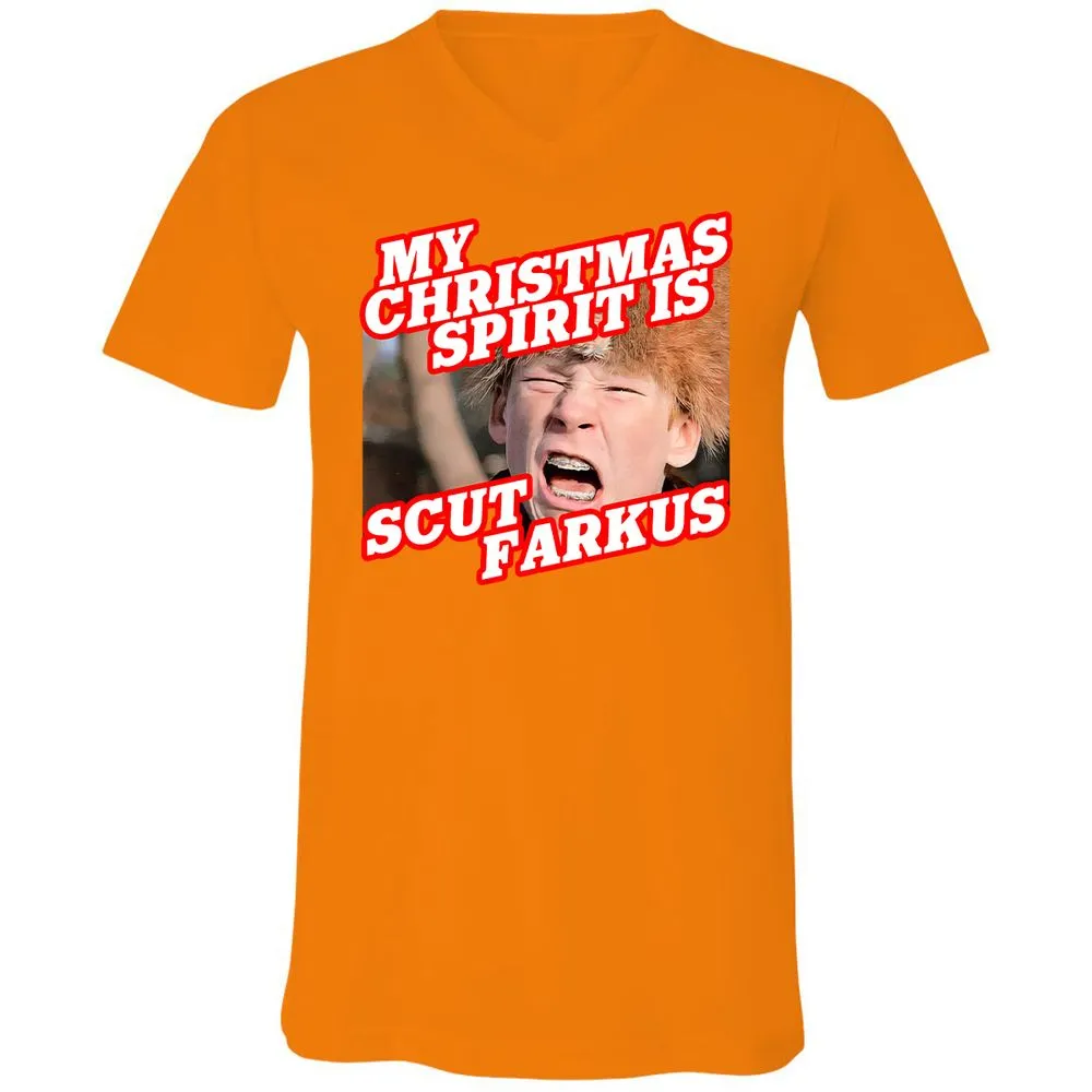 Unisex V-Neck T-Shirt - VPR1ZX6Z - Orange - 11