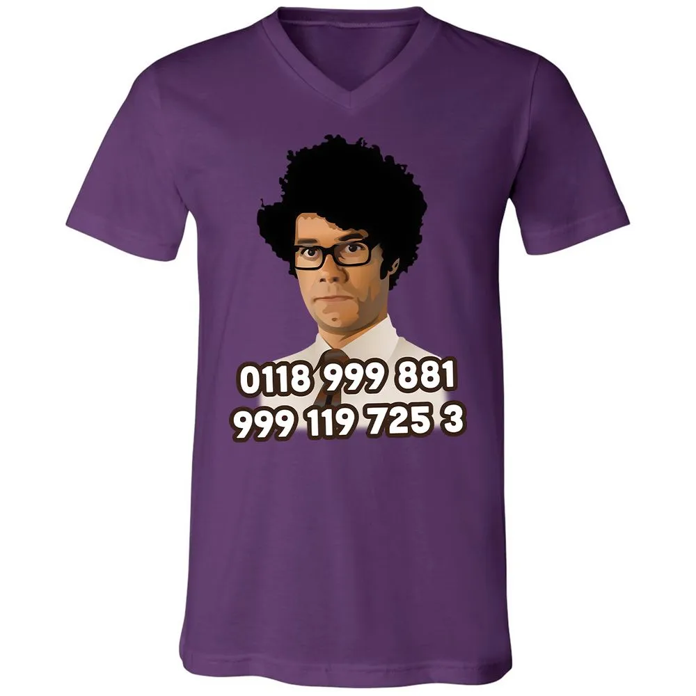 Unisex V-Neck T-Shirt - H9VCM36G - Team Purple - 2