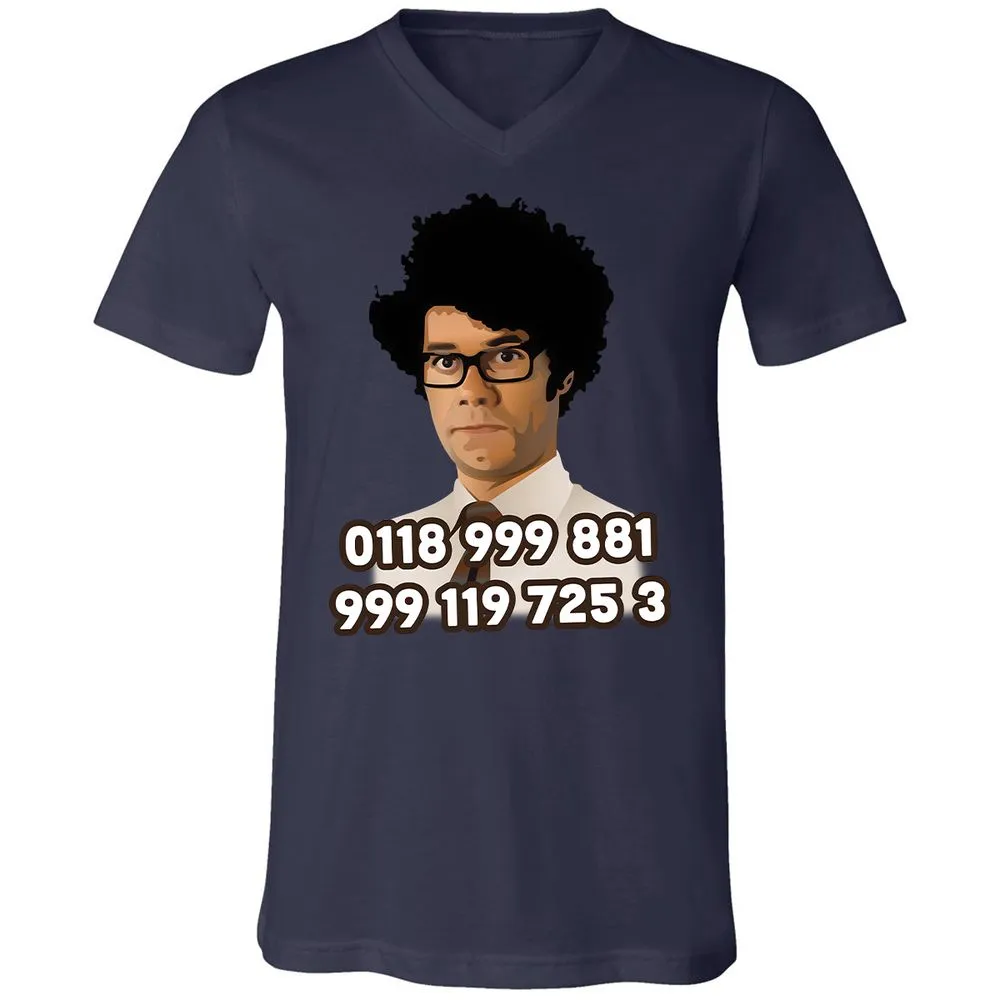 Unisex V-Neck T-Shirt - H9VCM36G - Navy - 9