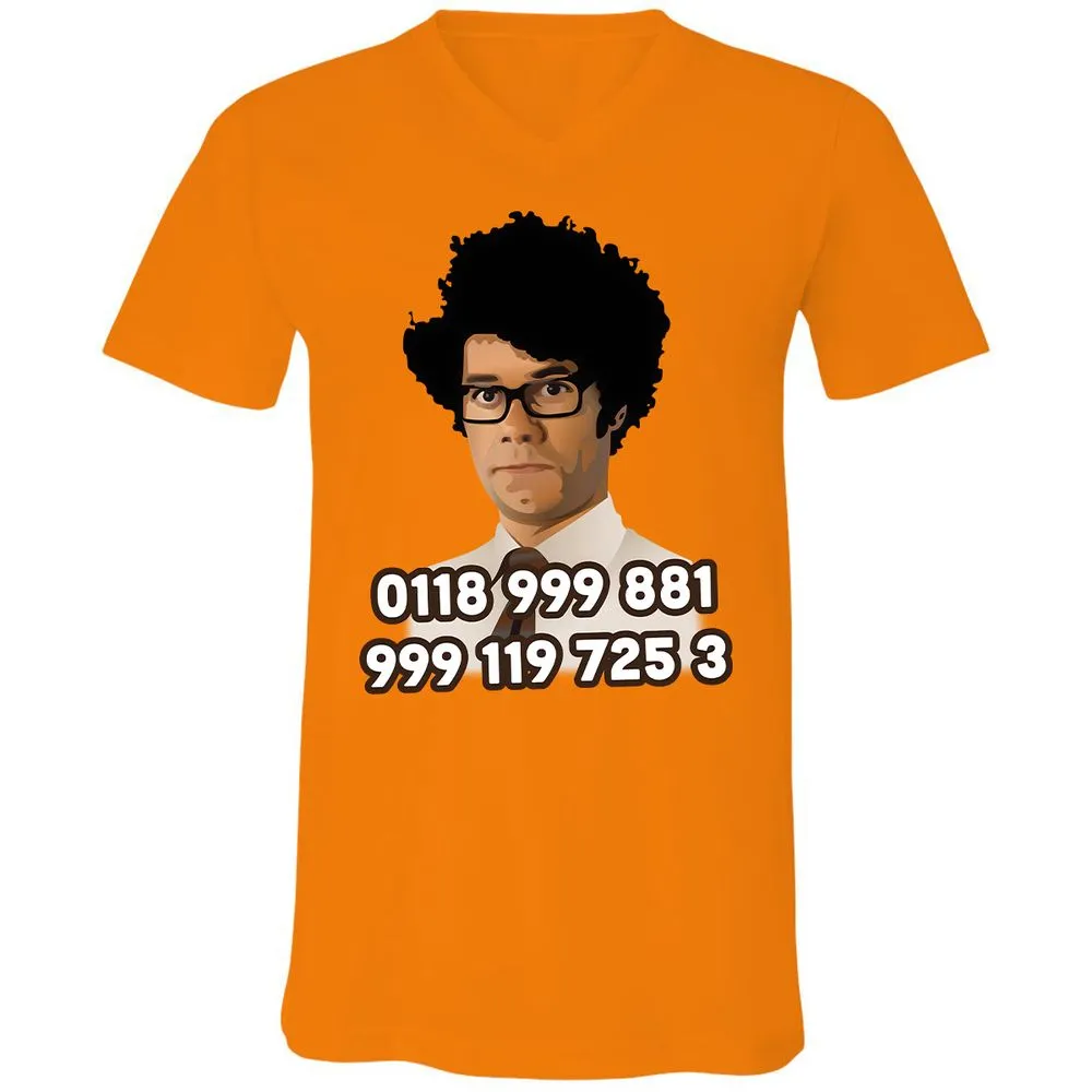 Unisex V-Neck T-Shirt - H9VCM36G - Orange - 11