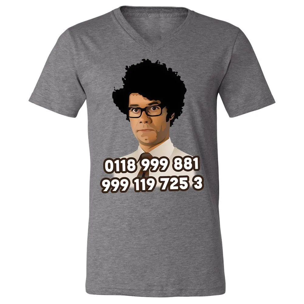 Unisex V-Neck T-Shirt - H9VCM36G - Deep Heather - 13