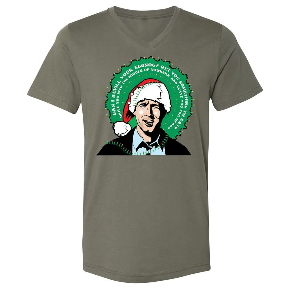 Unisex V-Neck T-Shirt - VZL759QP - Military Green - 10