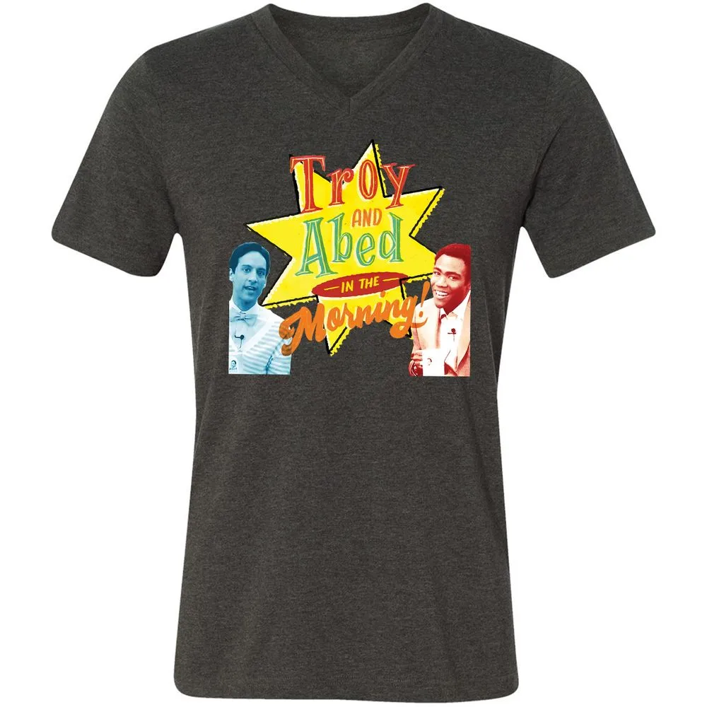 Unisex V-Neck T-Shirt - 6EG6F517 - Dark Grey Heather - 8