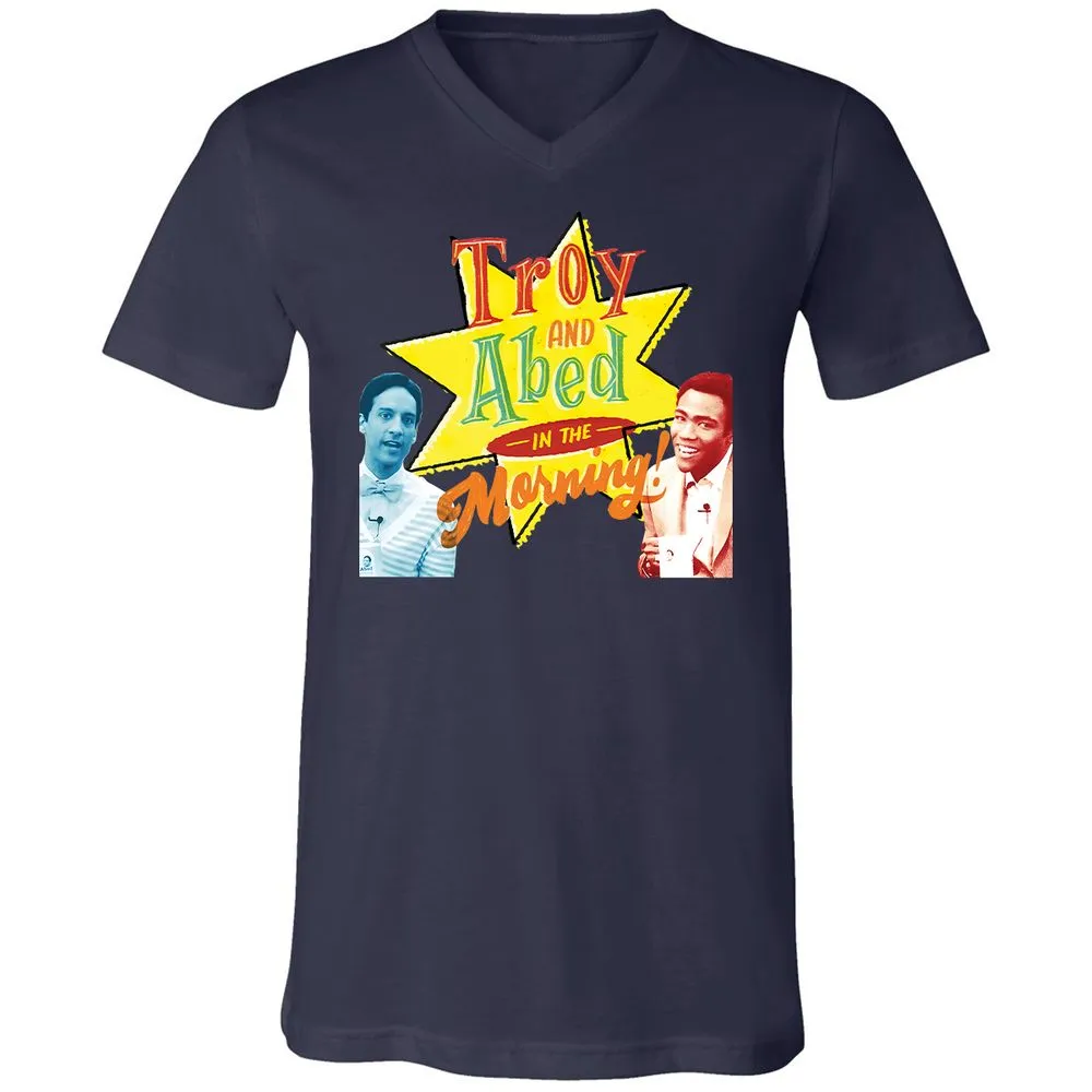 Unisex V-Neck T-Shirt - 6EG6F517 - Navy - 9