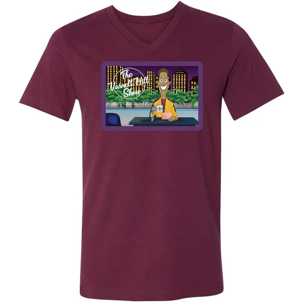 Unisex V-Neck T-Shirt - GFZBWZ5T - Maroon - 6
