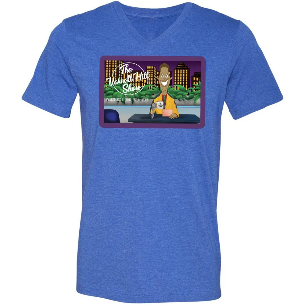 Unisex V-Neck T-Shirt - GFZBWZ5T - Heather True Royal - 14