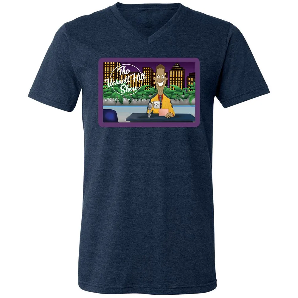 Unisex V-Neck T-Shirt - GFZBWZ5T - Heather Navy - 15
