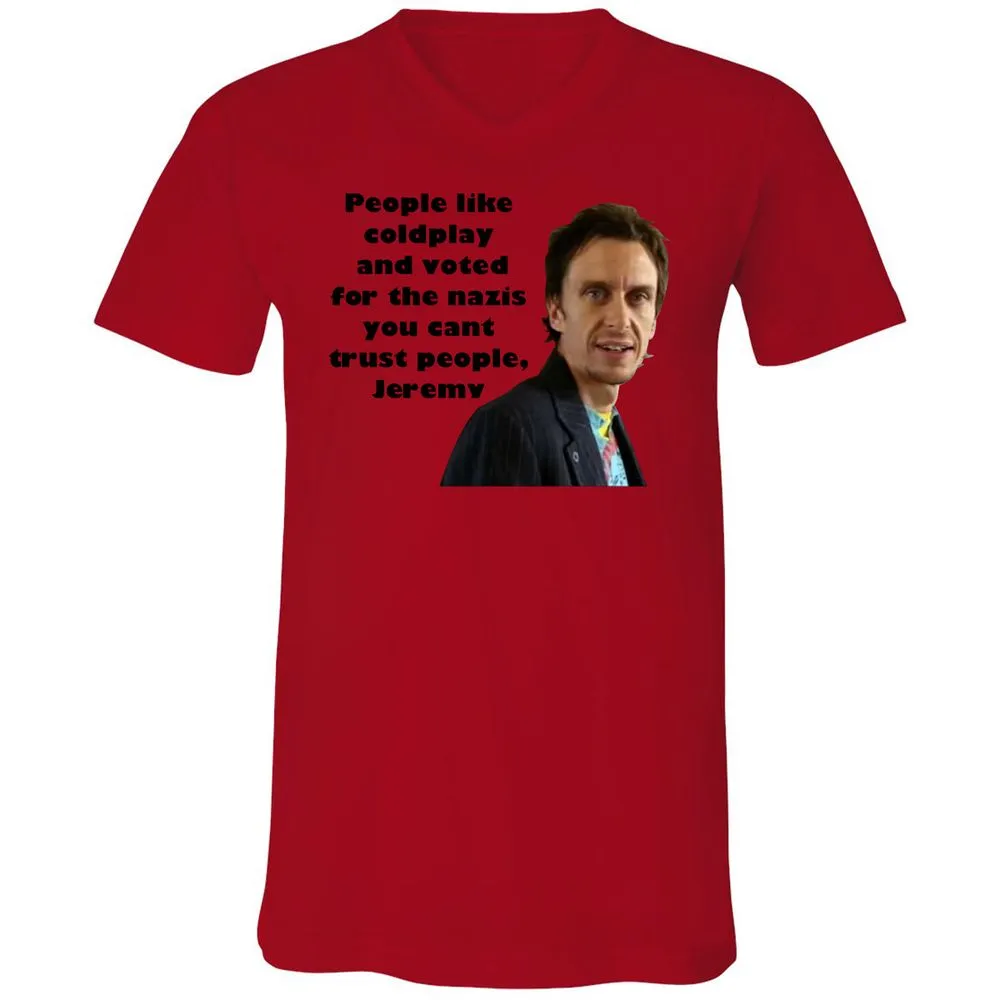 Unisex V-Neck T-Shirt - S7TCQBAB - Red - 3