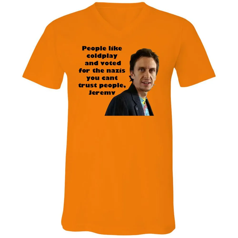 Unisex V-Neck T-Shirt - S7TCQBAB - Orange - 11