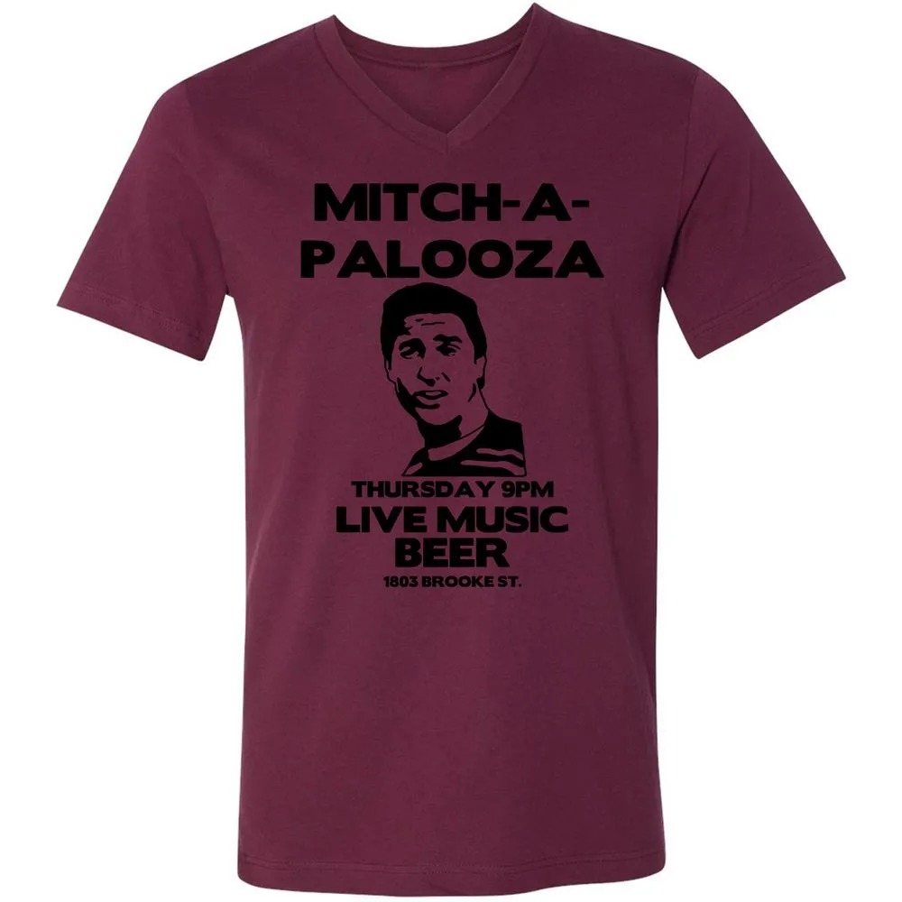 Unisex V-Neck T-Shirt - 63FYL2BA - Maroon - 6