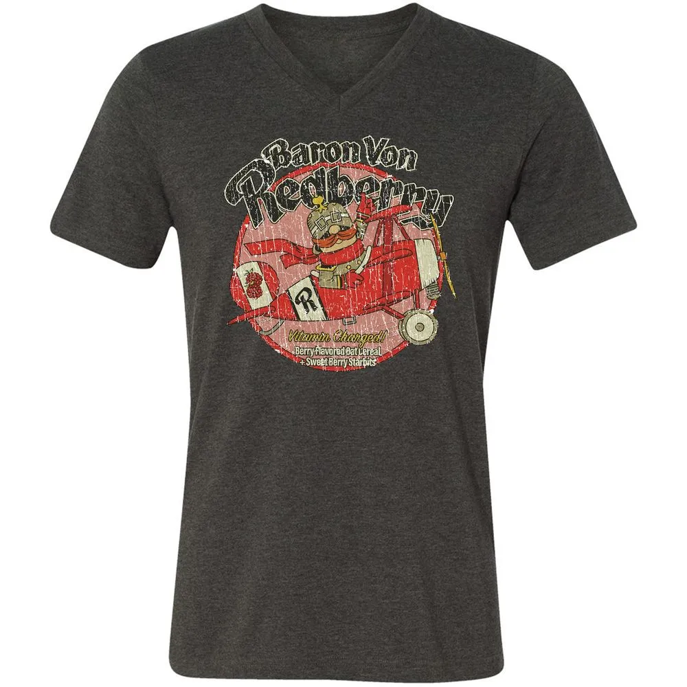 Unisex V-Neck T-Shirt - SHKEBYPS - Dark Grey Heather - 8