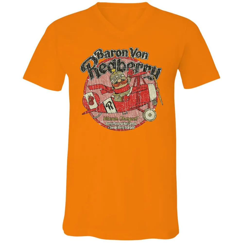 Unisex V-Neck T-Shirt - SHKEBYPS - Orange - 11