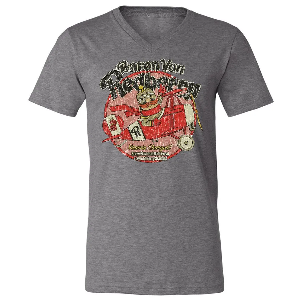 Unisex V-Neck T-Shirt - SHKEBYPS - Deep Heather - 13