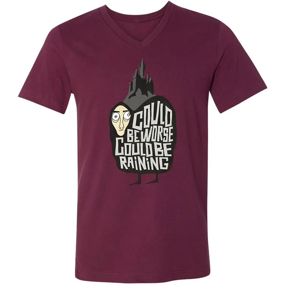 Unisex V-Neck T-Shirt - RCLJ9FN7 - Maroon - 6