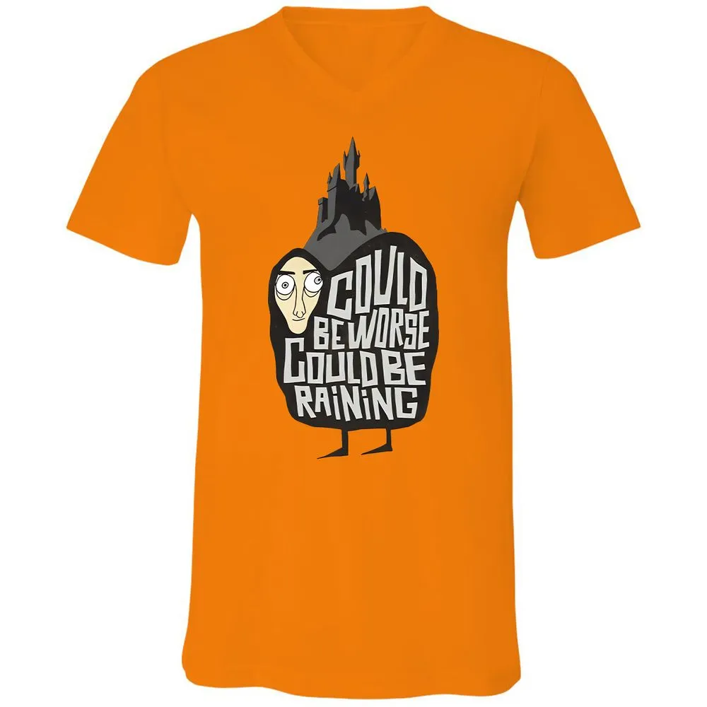 Unisex V-Neck T-Shirt - RCLJ9FN7 - Orange - 11