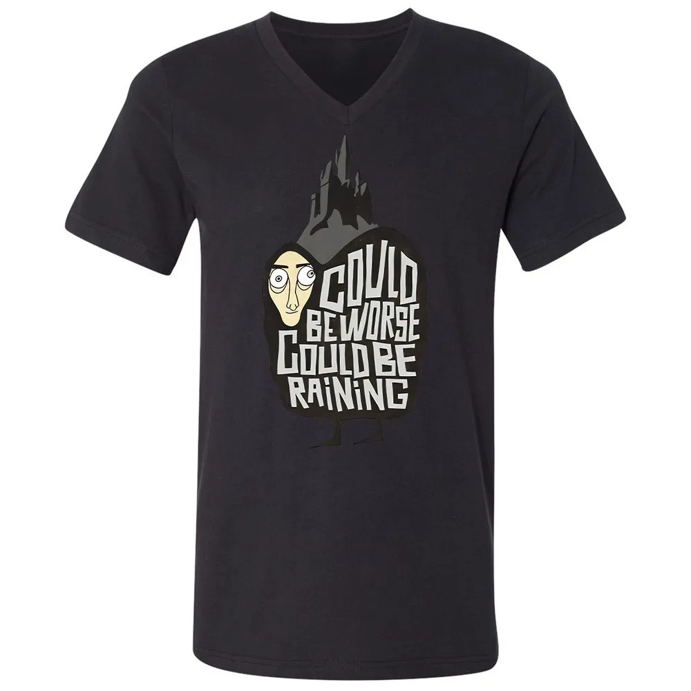 Unisex V-Neck T-Shirt - RCLJ9FN7 - Black - 16