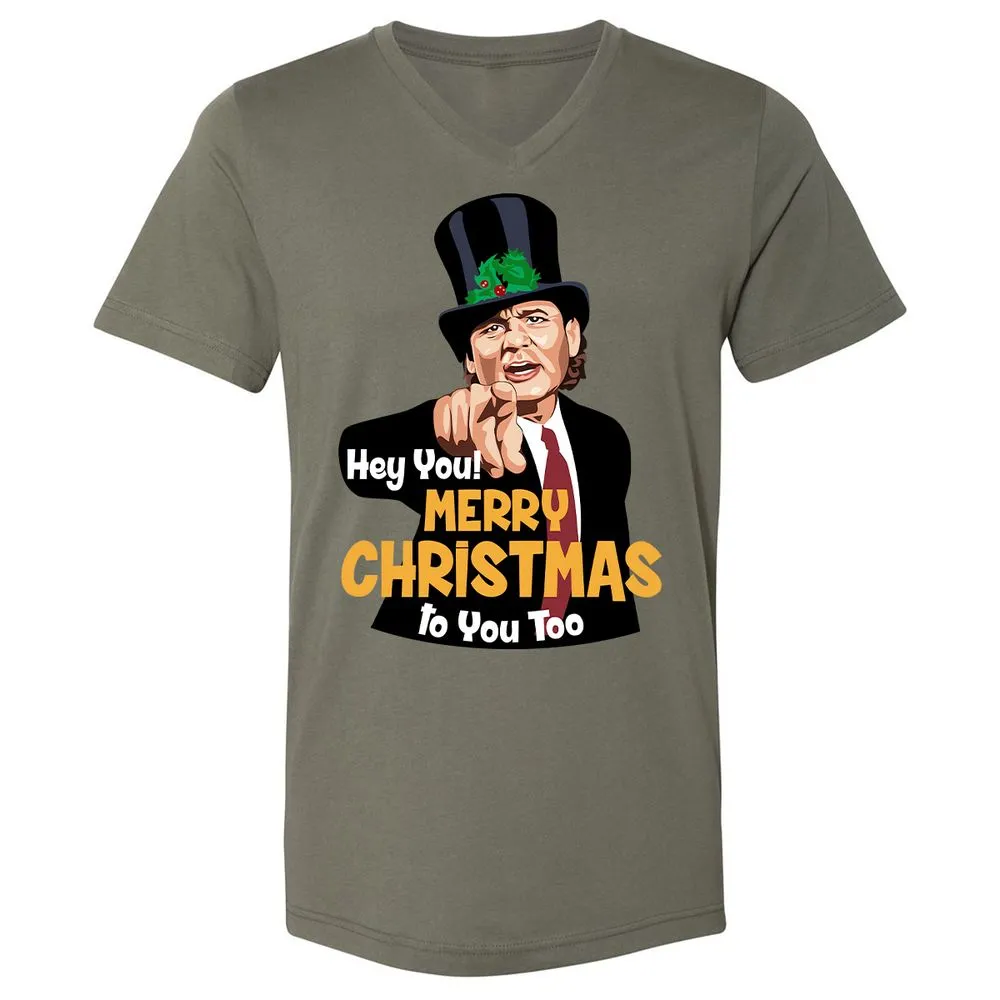 Unisex V-Neck T-Shirt - SEE5XV1Z - Military Green - 10