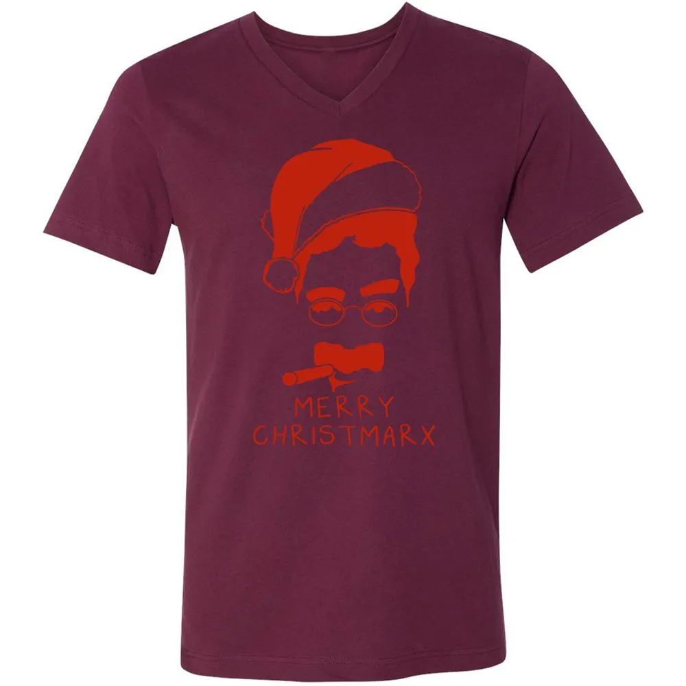 Unisex V-Neck T-Shirt - 3UWHV43Z - Maroon - 6