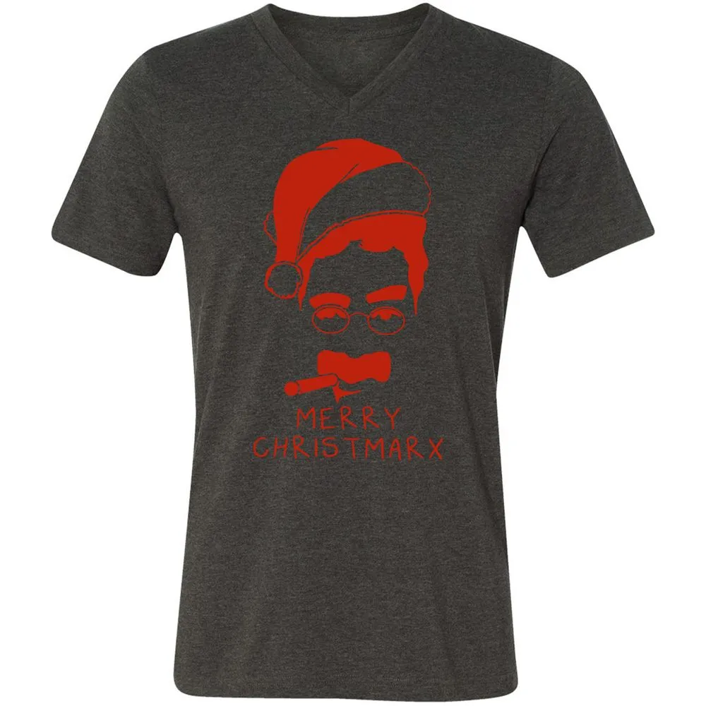 Unisex V-Neck T-Shirt - 3UWHV43Z - Dark Grey Heather - 8