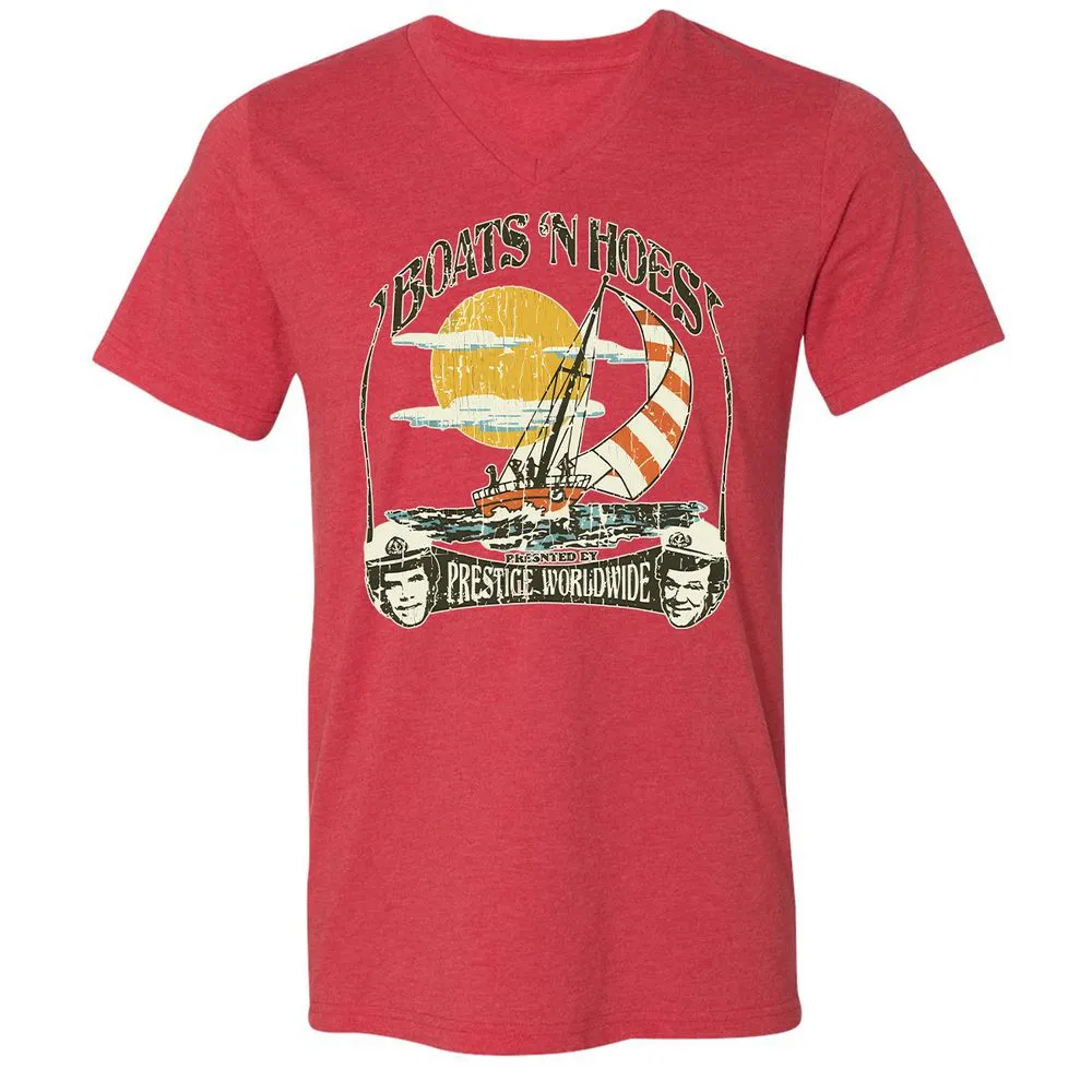 Unisex V-Neck T-Shirt - RFUMPZU4 - Heather Red - 5