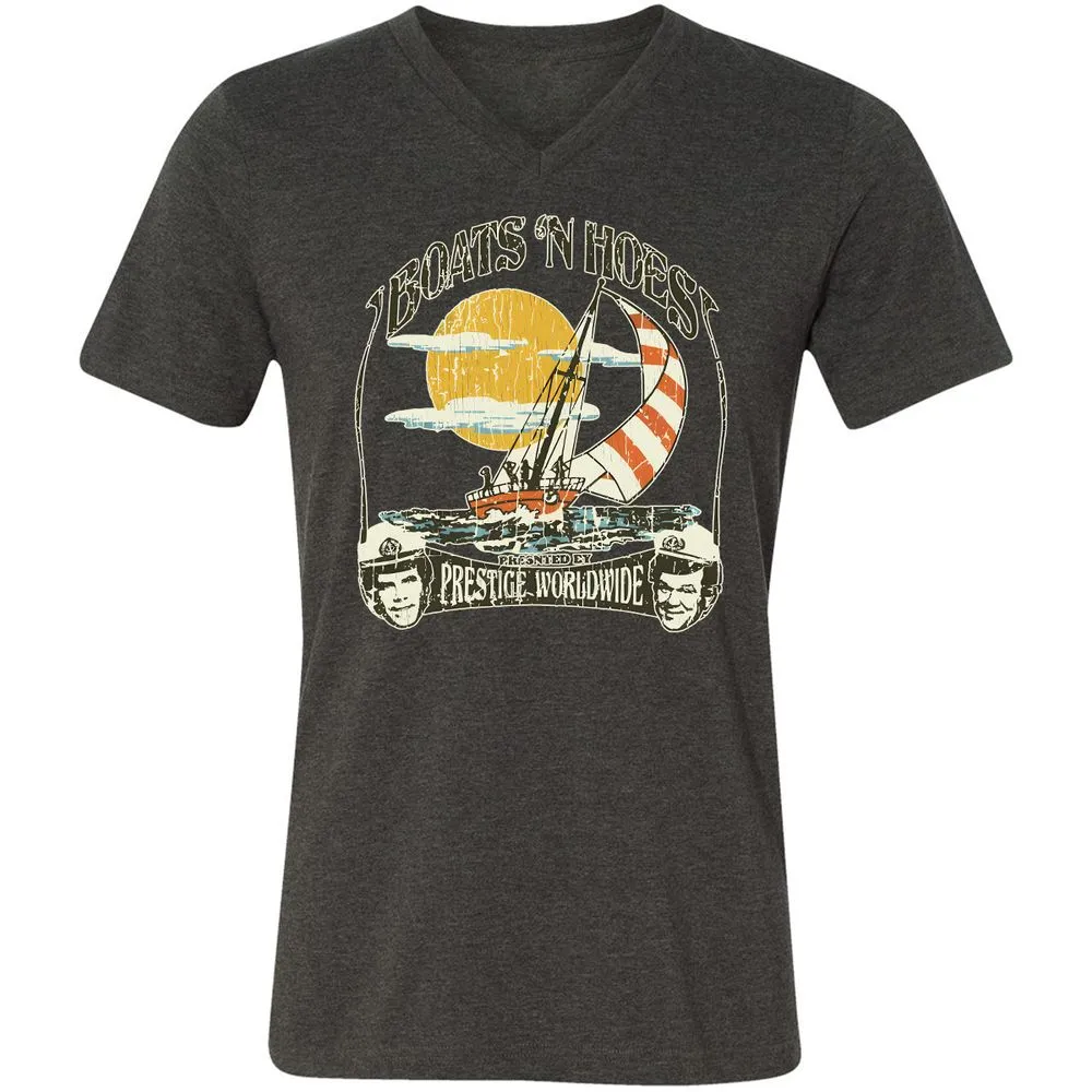 Unisex V-Neck T-Shirt - RFUMPZU4 - Dark Grey Heather - 8